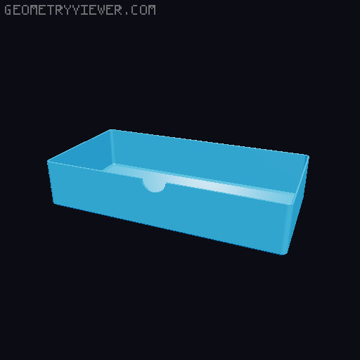 Lego container (storage box) 3D model thumbnail