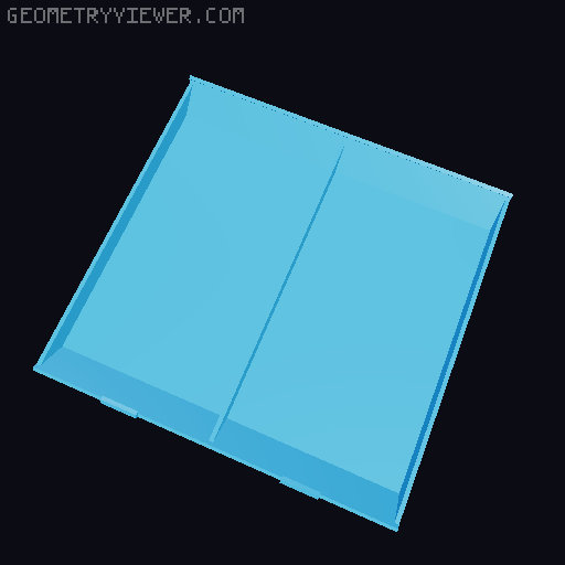 Filament Swatch box with hinged standard swatches 3D model thumbnail