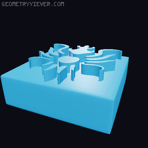 Mystic symbol stamp collection 3D model thumbnail