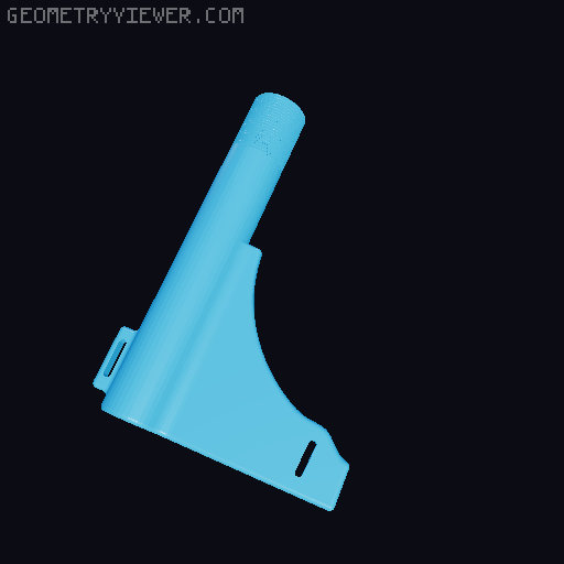 AR Wrist brace and nut for .22LR  3D model thumbnail
