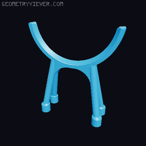 Display stand for F-1 Engine 3D model thumbnail