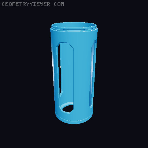 Lit Powder Jar Holder 3D model thumbnail