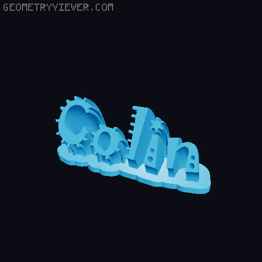 Sweeping crazy name tag 3D model thumbnail