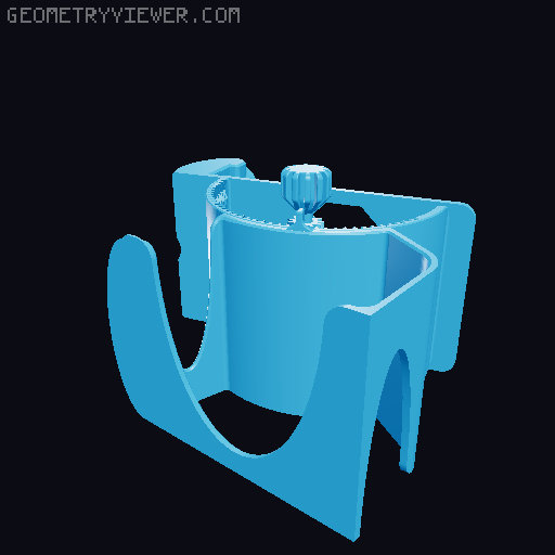 Phone Holder, smooth tilt adjustment (Lock Fix) 3D model thumbnail