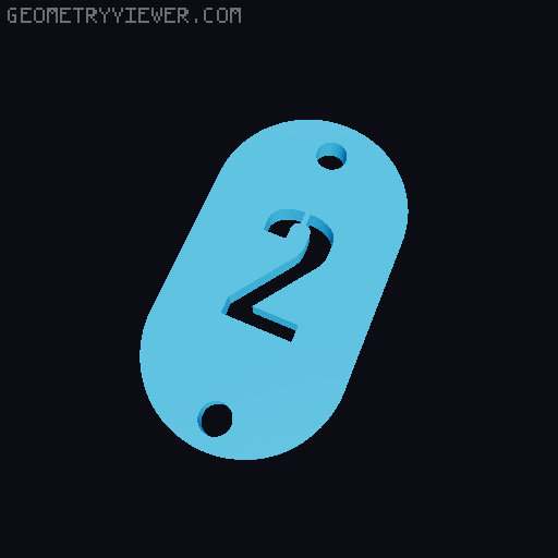 Porta chaves; Keychain 3D model thumbnail