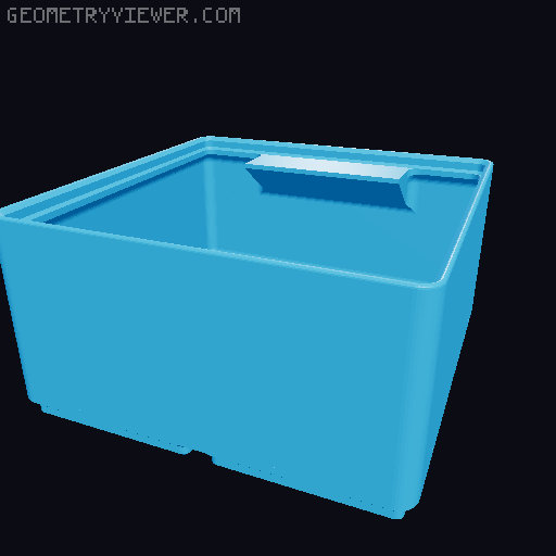 Gridfinity Bins - 2x2 Format - clean magnet hole 3D model thumbnail
