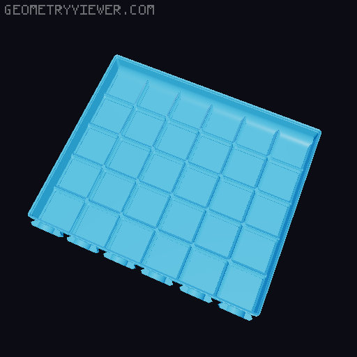Parametric Gridfinity bins for GOEWS 3D model thumbnail