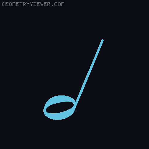 Music notes and symbols 3D model thumbnail