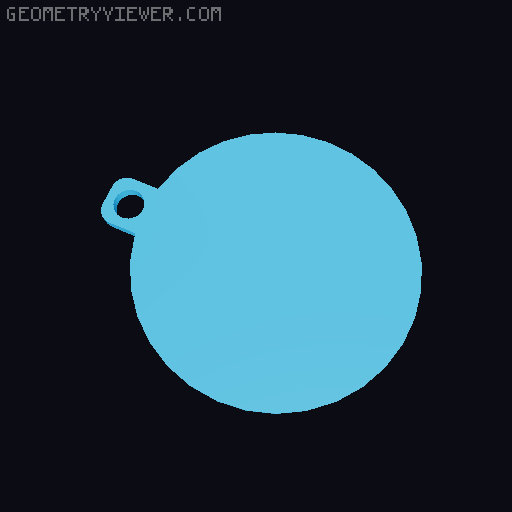 keychain template 3D model thumbnail