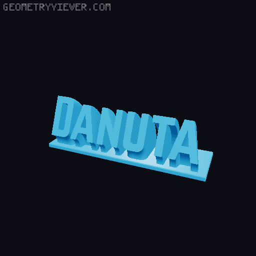 Sweeping Name Tag 3D model thumbnail