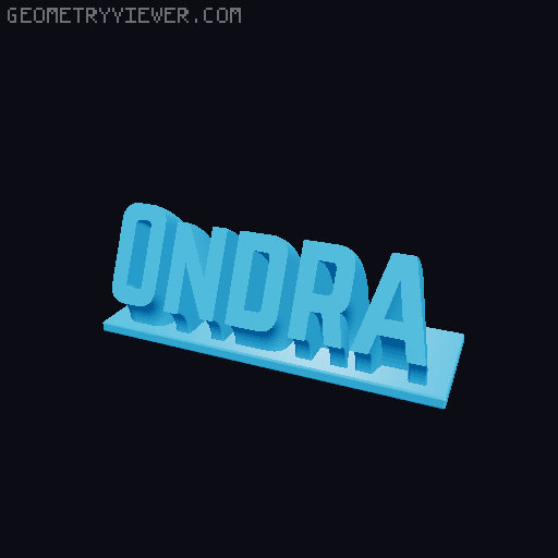 Sweeping Name Tag 3D model thumbnail