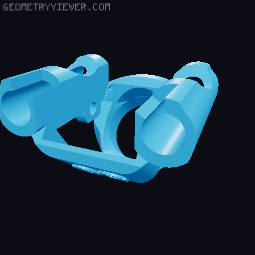 104archit. TPU Camera Mount for Bahamut / Bahamut REX (45°–58° | HDZero Nano90 V2 / Foxeer Predator V5) 3D model thumbnail