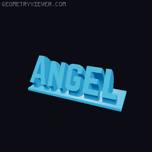 Sweeping Name Tag 3D model thumbnail