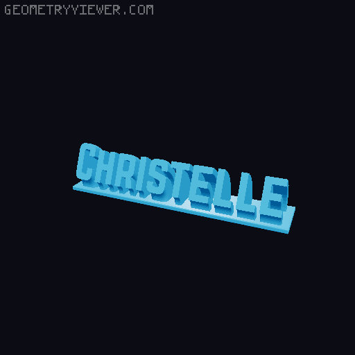 Sweeping Name Tag 3D model thumbnail
