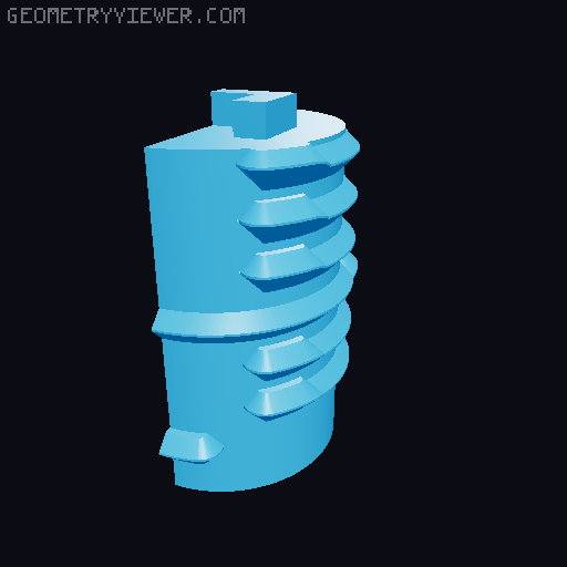 Hexglyph remix for printing in parts 3D model thumbnail