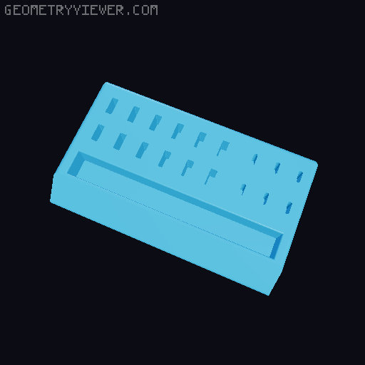 usb desk organizer 3D model thumbnail