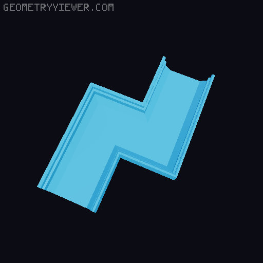 Underware S-Curve Cable Tunnel 3D model thumbnail