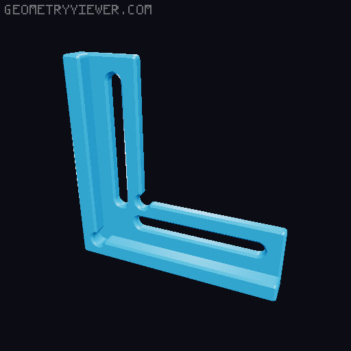 Floating Photo Mounting System (French Cleat) 3D model thumbnail