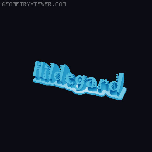 Sweeping crazy name tag 3D model thumbnail