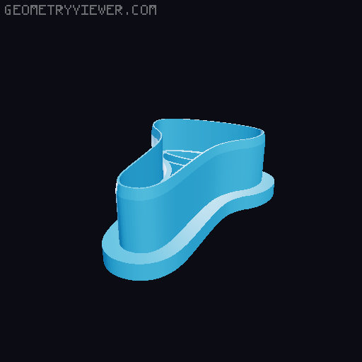Happy Birthday Party Hat Cookie Cutter STL, Multiple Sizes for 3D Printing 3D model thumbnail