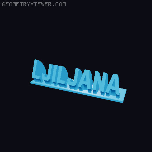 Sweeping Name Tag 3D model thumbnail