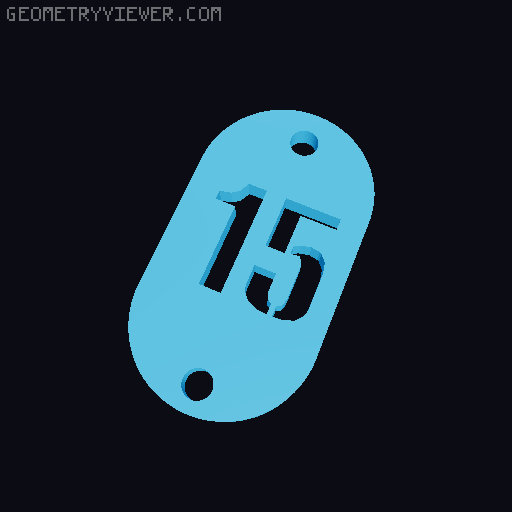 Porta chaves; Keychain 3D model thumbnail