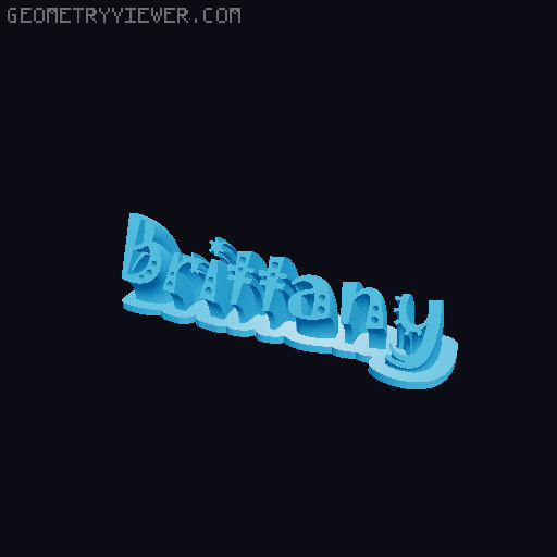 Sweeping crazy name tag 3D model thumbnail