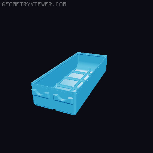 Parametric Gridfinity bins for GOEWS 3D model thumbnail