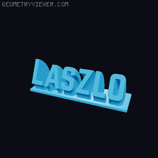 Sweeping Name Tag 3D model thumbnail
