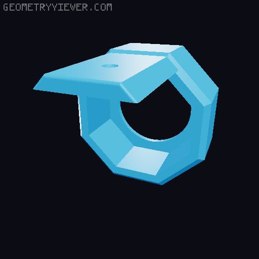 Reinforcing Element (5 times stronger) for round bar connectors 3D model thumbnail
