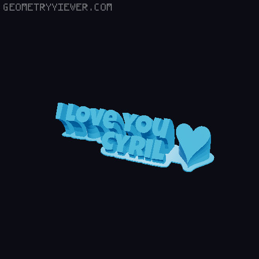 I love you... 3D model thumbnail
