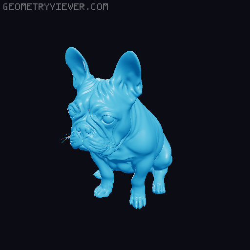 French Bulldog Decorative Statuettes 3D model thumbnail