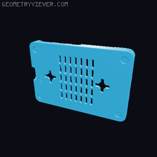Raspberry Pi 5 Case | Ventilated 3D Printable Enclosure with Snapfit Assembly 3D model thumbnail