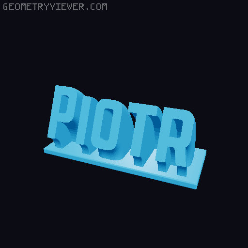 Sweeping Name Tag 3D model thumbnail