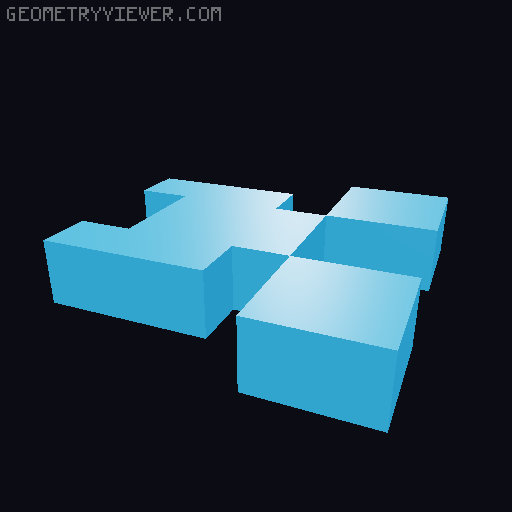 Creeper pixel head Dummy 13 3D model thumbnail