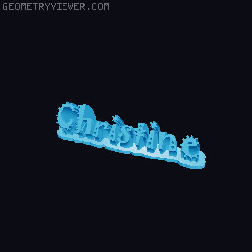 Sweeping crazy name tag 3D model thumbnail