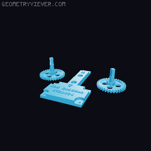 "T" Reduction for a D130 Motor ("Gear Set 02") 3D model thumbnail