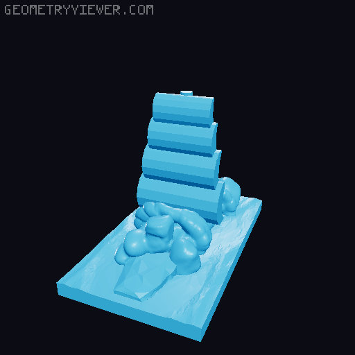 Undead Fantasy Fleet 3D model thumbnail