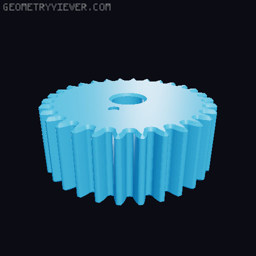 Gear Chain Fidget 28-1 Reduction 3D model thumbnail