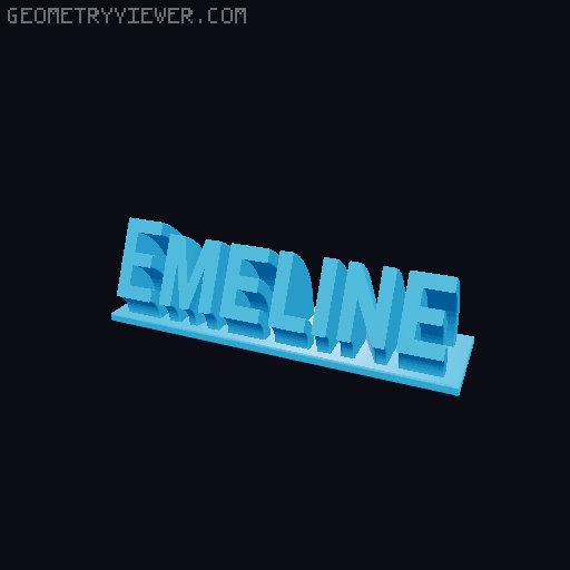 Sweeping Name Tag 3D model thumbnail