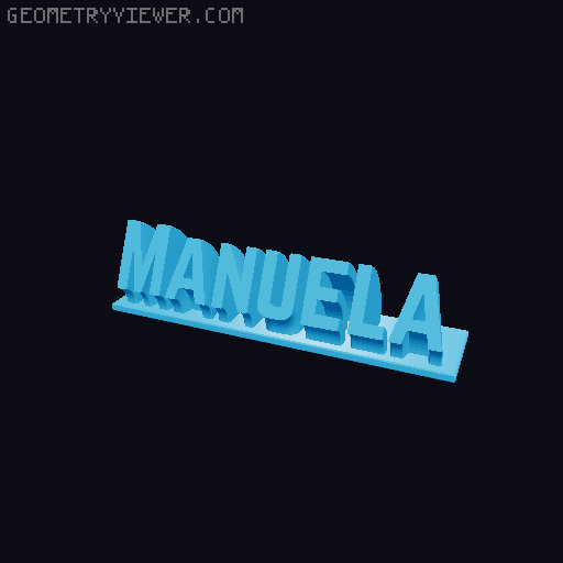 Sweeping Name Tag 3D model thumbnail