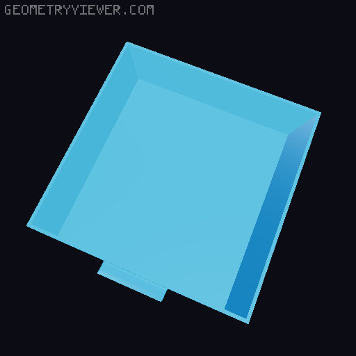 Under Desk Drawer 3D model thumbnail