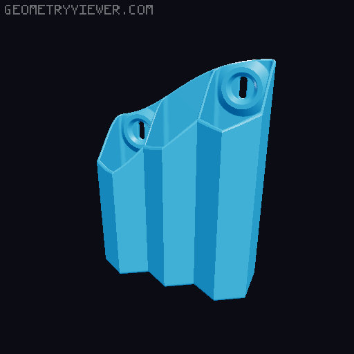 Hexagon Skadis Ziptie Storage - T-Clip System 3D model thumbnail