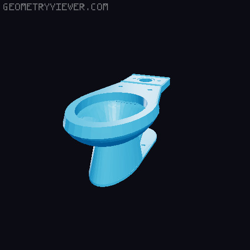 Realistic Toilet 3D model thumbnail