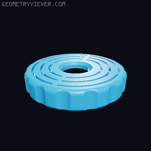 Silica Gel Container with Full Core 3D model thumbnail