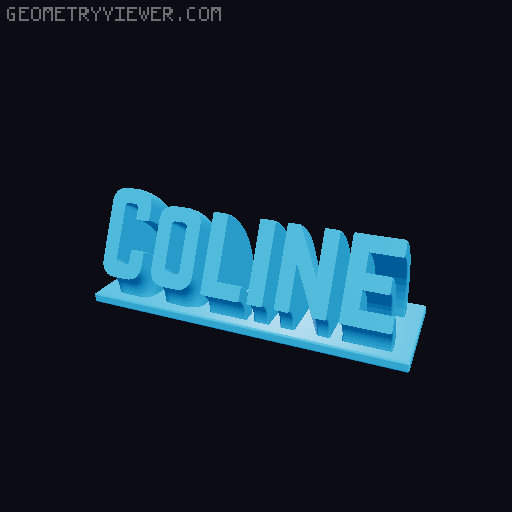 Sweeping Name Tag 3D model thumbnail