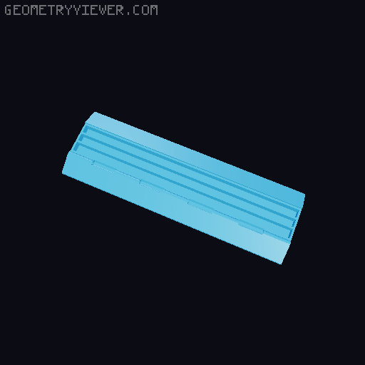 YellowJacket cable protector pencil case and ruler 3D model thumbnail