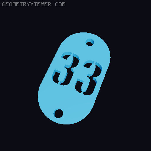 Porta chaves; Keychain 3D model thumbnail
