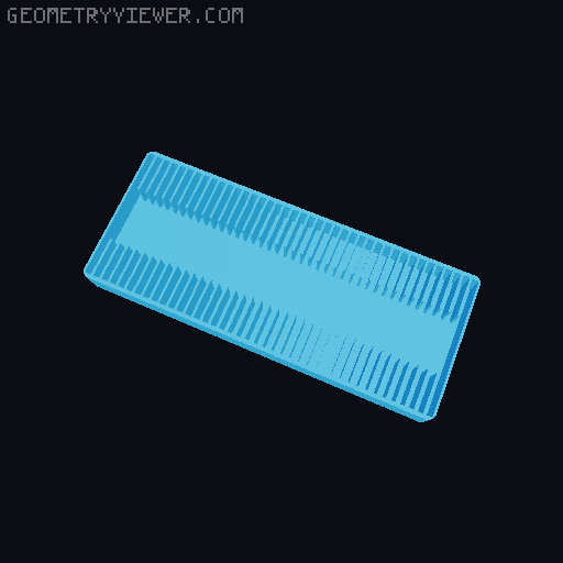 Parametrized rugged filament sample box 3D model thumbnail