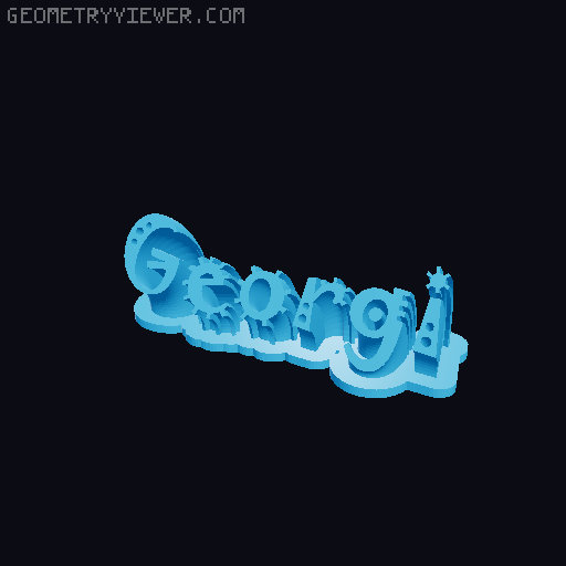 Sweeping crazy name tag 3D model thumbnail